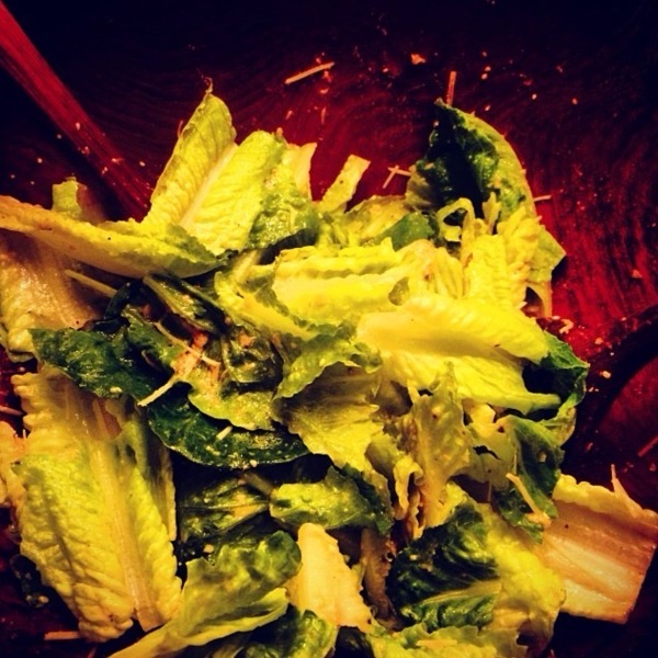 Caesar salad at a summer gathering