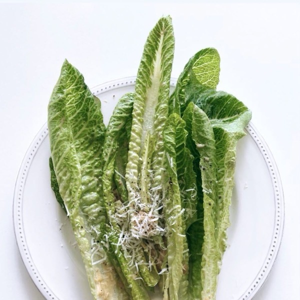 Beautifully plated caesar salad
